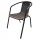  Garden Chair Contrast Brown Metal