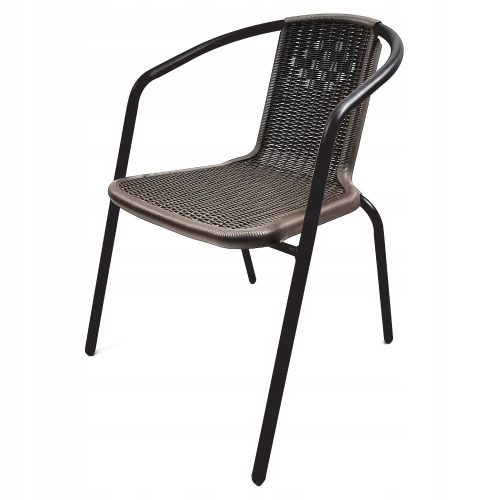  Garden Chair Contrast Brown Metal