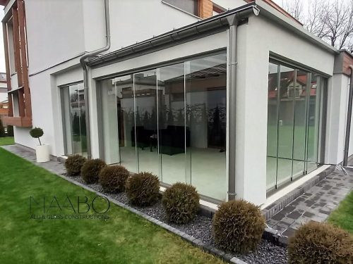 Pavilions, shelters, roofs NAABO glass wall 300 x 8 x 220 cm