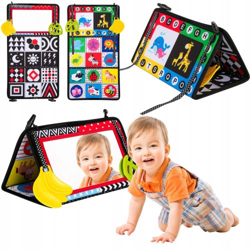  EDUCATIONAL SENSORY FOLDING TOY WITH MIRROR FOR CHILDREN AND BABIES