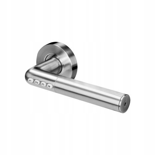 Orno interior door handle short, round plate, keypad with keyhole, plate with hole for an insert