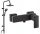 Valvex ENZO BLACK black shower faucet + Kuchinox ONDO exposed shower set