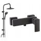 Valvex ENZO BLACK black shower faucet + Kuchinox ONDO exposed shower set