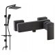 Valvex ENZO BLACK black shower faucet + Noven range exposed shower set