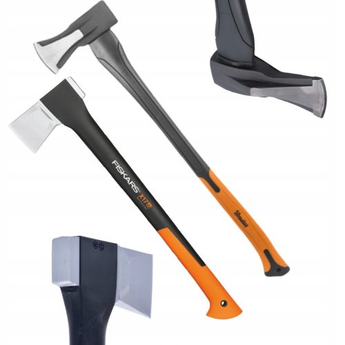 Fiskars Ax 60 cm 1.5 kg + Bradas Ax 80 cm 2 kg