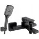 Valvex ARS single-lever wall-mounted bathtub faucet black + EMOS range of exposed shower sets