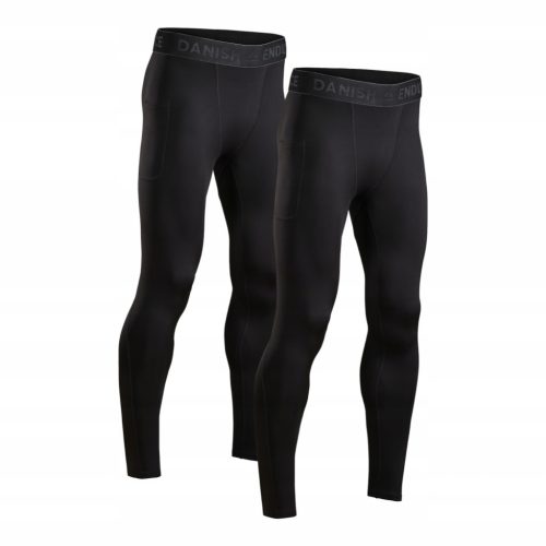  DANISH ENDURANCE Men's Compression Tights, Thermoactive Leggings 2-Pack, L