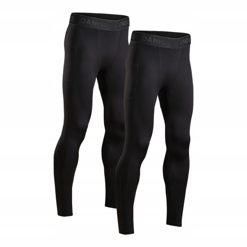  DANISH ENDURANCE Men's Compression Tights, Thermoactive Leggings 2-Pack, M