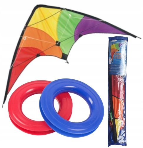 Large acrobatic sport kite 120X60 WITH LINES