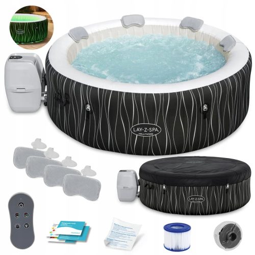 Whirlpool, Garden Whirlpool Inflatable Round Pool with Hydromassage Bestway 908 l