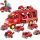  FIRE DEPARTMENT LARGE FIRE TRUCK WITH CRANE TRUCK CRANE HELICOPTER 7PCS