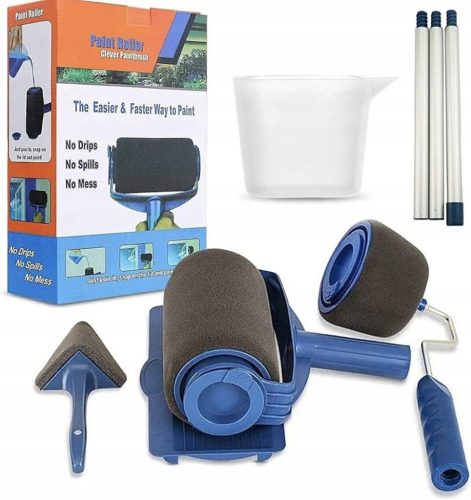 5-in-1 painting set with drip-free painting roller