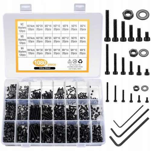 M2/M3/M4 ALLOYED STEEL SCREW SET 1080 pieces