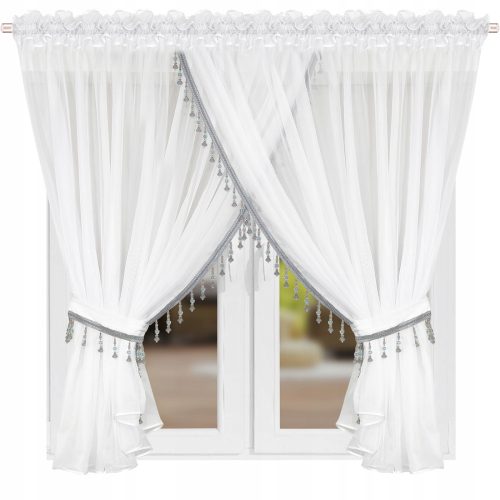 Curtains, Curtains ready Classic voile curtain 400 cm x 155