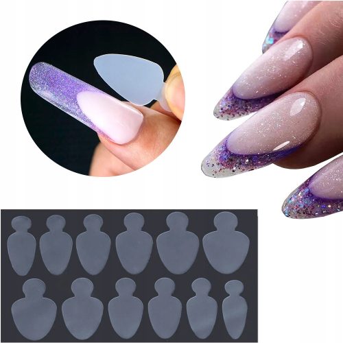  SILICONE MOLD PADS FOR UPPER MOLD FRENCH MANICURE ALMOND