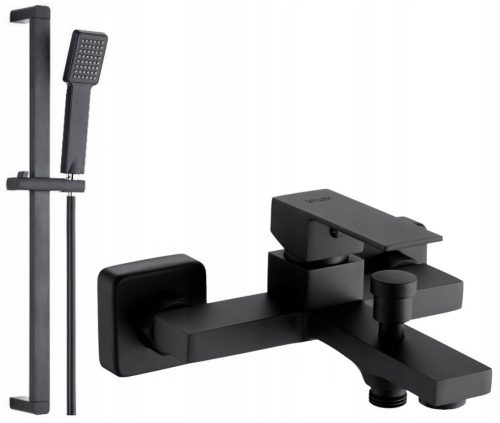 Valvex ARS single-lever wall-mounted bathtub faucet black + Aveeo Borg exposed shower set