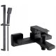 Valvex ARS single-lever wall-mounted bathtub faucet black + Aveeo Borg exposed shower set