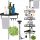 Songmics Telescopic Bathroom Shelf 25x35x305 cm white