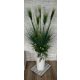 Artificial Flowers and Fruits Artificial Pampas Grass 130 cm Decoration White Green Flowerpot Selection