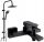 Valvex ARS single-lever wall-mounted bathtub faucet black + Kuchinox ONDO surface-mounted shower set