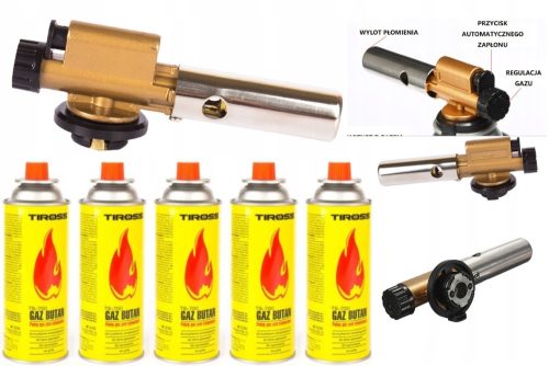 Carmotion gas burner for gas cartridges