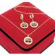  JEWELRY SET GOLDEN TREE OF HAPPINESS ZIRCONS SURGICAL STEEL 316 L