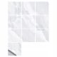 SELF-ADHESIVE MARBLE PLATE PVC TILES 10 PIECES 20x20cm