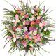 Wreaths Rural spring door wreath with grasses, daisies and anemones