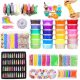  LARGE SLIME KIT FOR MAKING SLIMMER XXL - 128in1 + PLASTICINE FOAM POLYMER CLAY SENSO 12 k