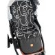  Stroller insert, black, waterproof Mask XL footrest, 90 cm