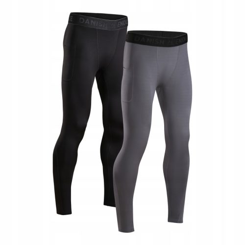  DANISH ENDURANCE Men's Compression Tights, Thermoactive Leggings 2-Pack, XL