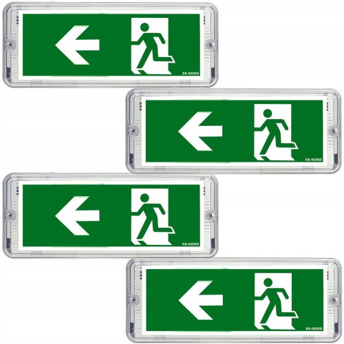 LED-Notleuchte EXIT Turn left, 4 Stk