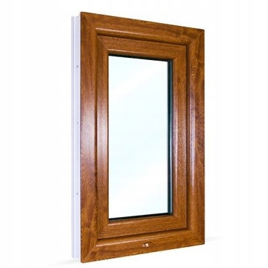 PVC WINDOW 40 X 60 / 400 X 600 RIGHT RU-WINDOW GOLDEN OAK 24H