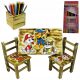  WOODEN CHILDREN'S TABLE AND CHAIRS SET