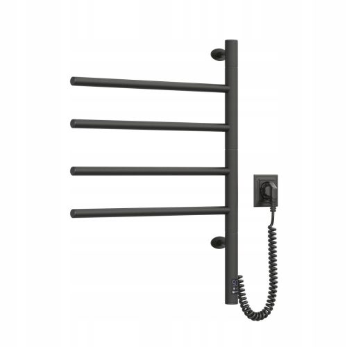 Electric bathroom radiator Navin 196 W 480 x 600 mm black