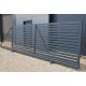 Doors and Gates Sliding gate made of palisades 80x20mm painted 5m