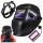 GEKO welding helmet with automatic darkening, black + red telephone strap