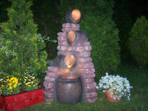  Garden Fountain Brick Wall LED 120 cm