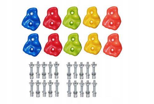 COLORFUL Climbing Stones 10 Pieces with Screws Mix