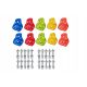 COLORFUL Climbing Stones 10 Pieces with Screws Mix