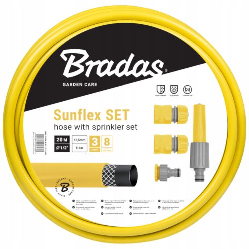 Irrigation hose - Bradas WMS1/220 SUNFLEX 1/2" garden hose 20 m