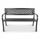 Benches for garden and terrace Bench with metal backrest 125 x 52 cm