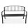 Benches for garden and terrace Bench with metal backrest 125 x 53 cm