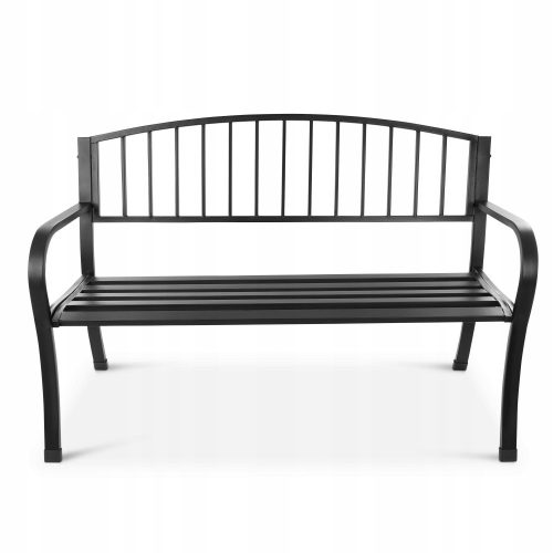 Benches for garden and terrace Bench with metal backrest 125 x 53 cm