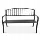 Benches for garden and terrace Bench with metal backrest 125 x 53 cm