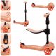  Balance Bike, Scooter, Skateboard Flash 3 in 1 with LED Wheels – Peach