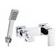 Single-lever wall-mounted bath and shower faucet Valvex ENZO Chrome + Aveeo Borg surface-mounted shower set