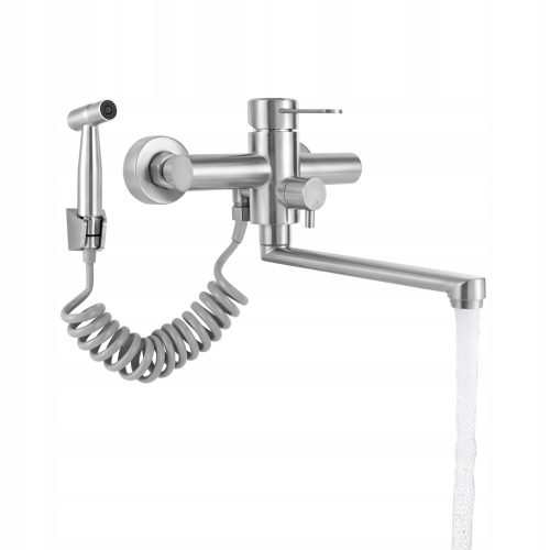 Wall-mounted kitchen faucet G1/2 360° Silver