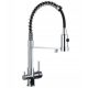 Freestanding kitchen faucet, three-way, black