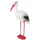 Garden figures and sculptures STANDING STORK, AS BIG AS A LIVING GARDEN FIGURINE, 76CM